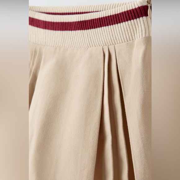 ZARA GIRL RIBBED BOX PLEAT SKIRT - Picture 3 of 3